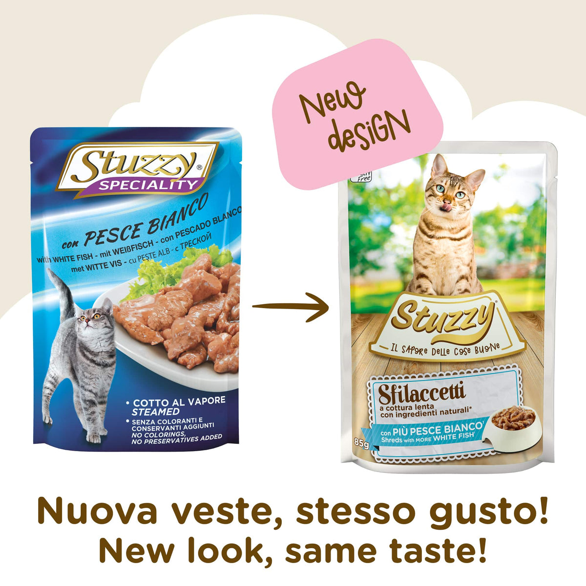 Cibo umido per gatti Stuzzy Cat Speciality pesce bianco, busta 85 g – immagine 2