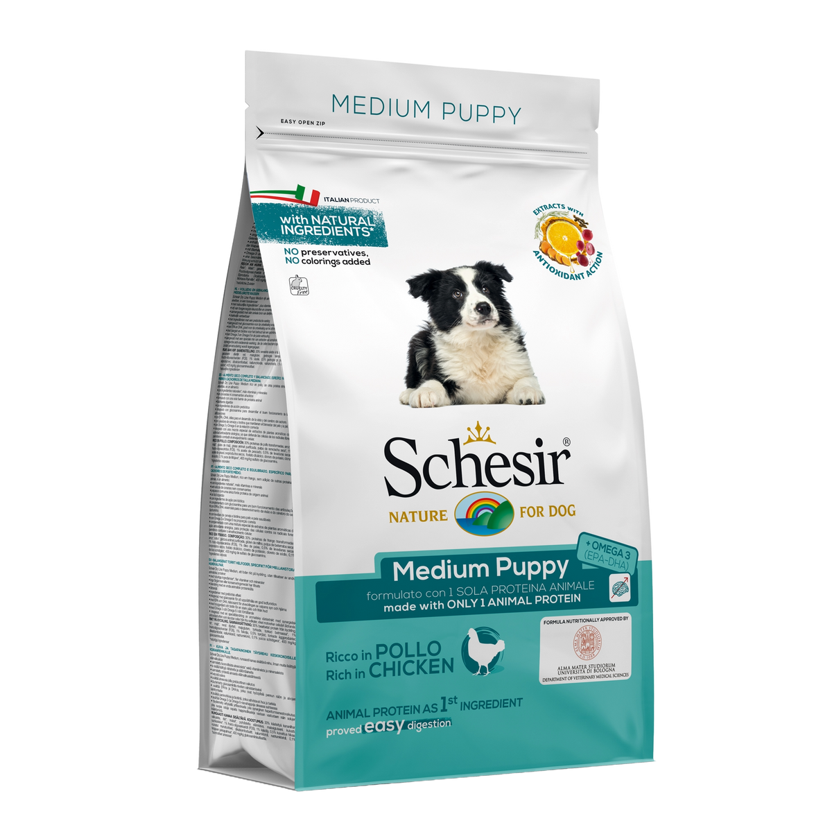 Crocchette per cuccioli Schesir Medium Puppy pollo, 3 kg
