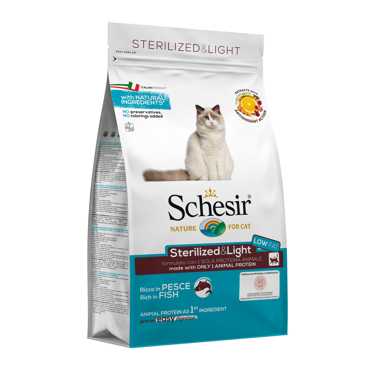 Crocchette per gatti Schesir Sterilizzato & Light pesce, 400 g