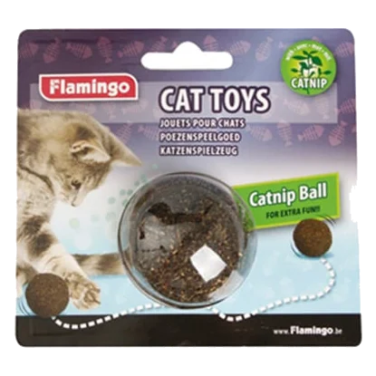 Pallina con erba gatta per gatti