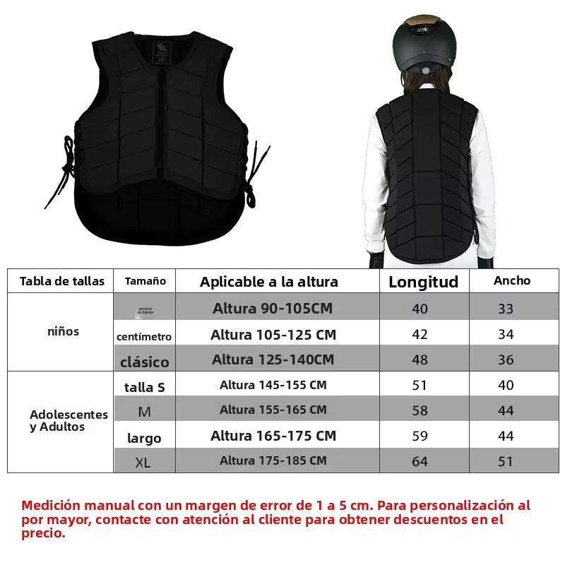 Gilet protettivo da equitazione per adulti e bambini – vista 7