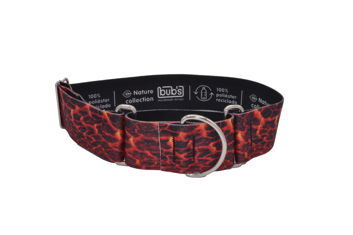 Collare martingala Bub's Lava per cani, taglia XL