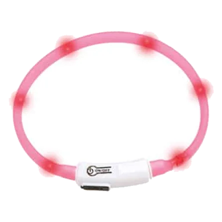 Collare LED per gatti, rosa