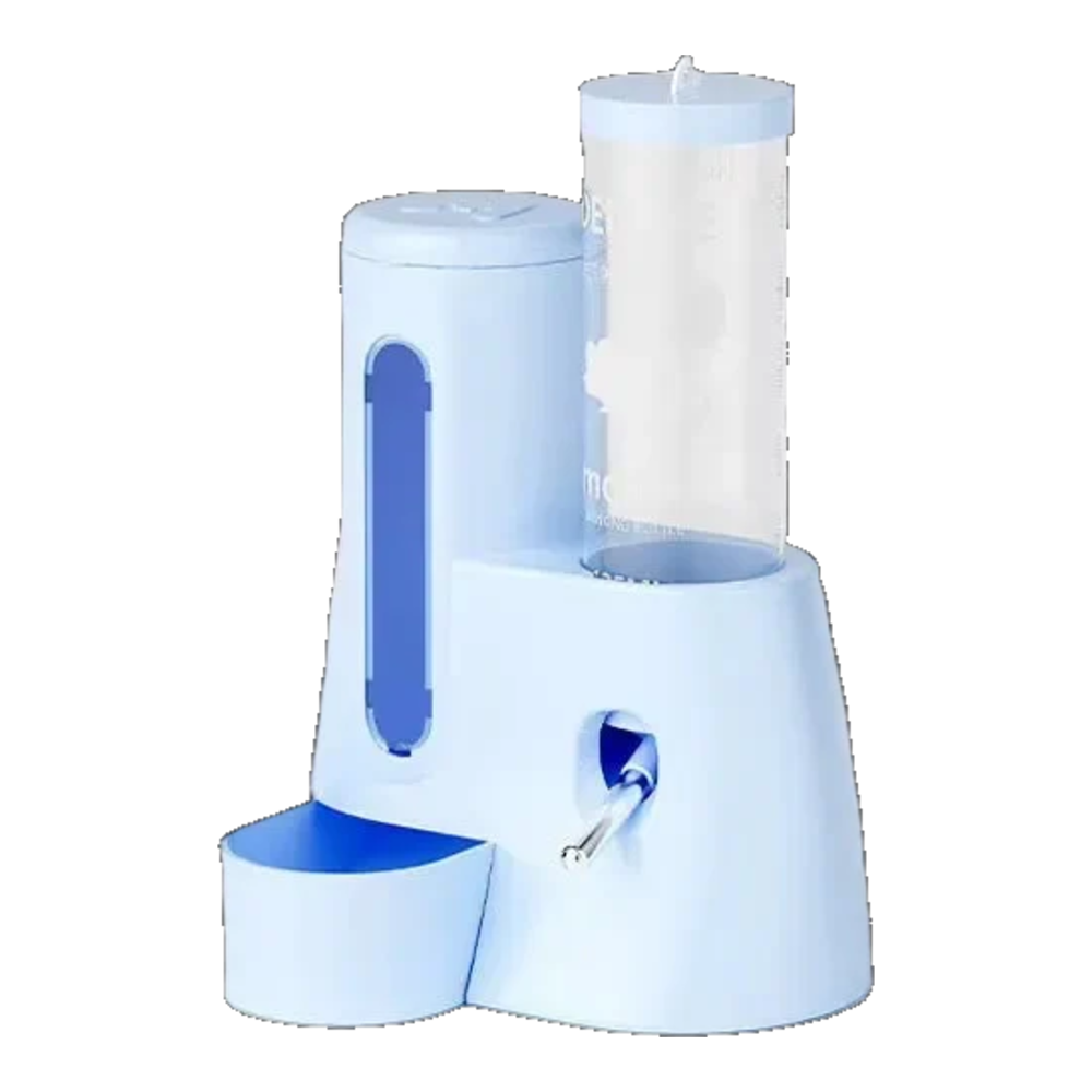 Mangiatoia e abbeveratoio 2 in 1 per criceto blu