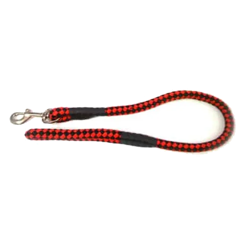 Guinzaglio in corda rosso e nero, 15 mm x 70 cm