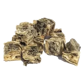 Cubetti di pelle di pesce per cani, busta da 1 kg