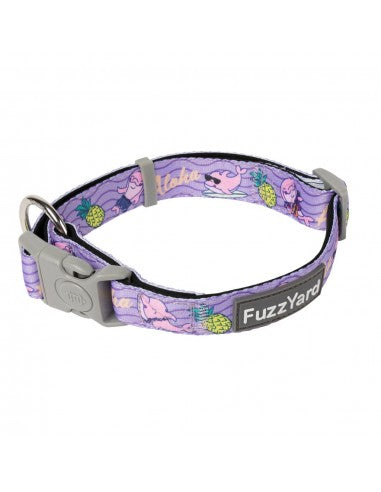 Collare in neoprene per cani FuzzYard Aloha Dolphins (taglia L)