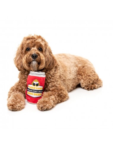 Peluche per cani FuzzYard lattina di birra Dog Beer con squeaker
