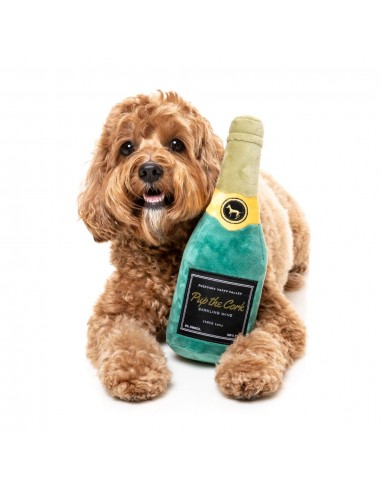 Peluche per cani FuzzYard bottiglia Pup The Cork con squeaker