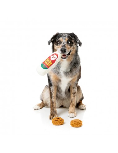 Peluche natalizi per cani FuzzYard Jolly Milk & Cookies, set da 3