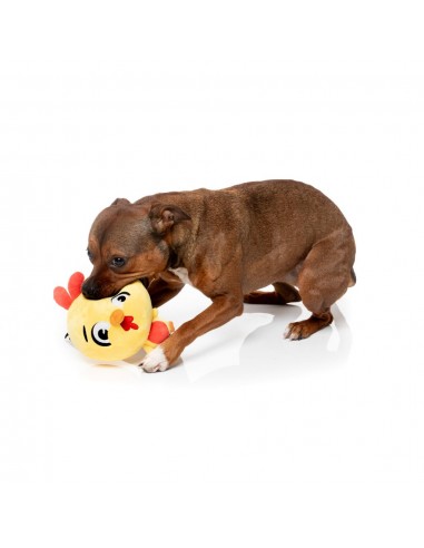 Peluche per cani FuzzYard Noggins Hen Diesel con squeaker