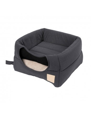 Cuccia igloo per gatti in cotone FuzzYard Life Slate Grey