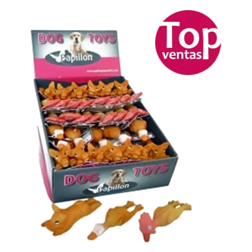 Giochi in lattice pollo, anatra e maiale 13 cm per cani