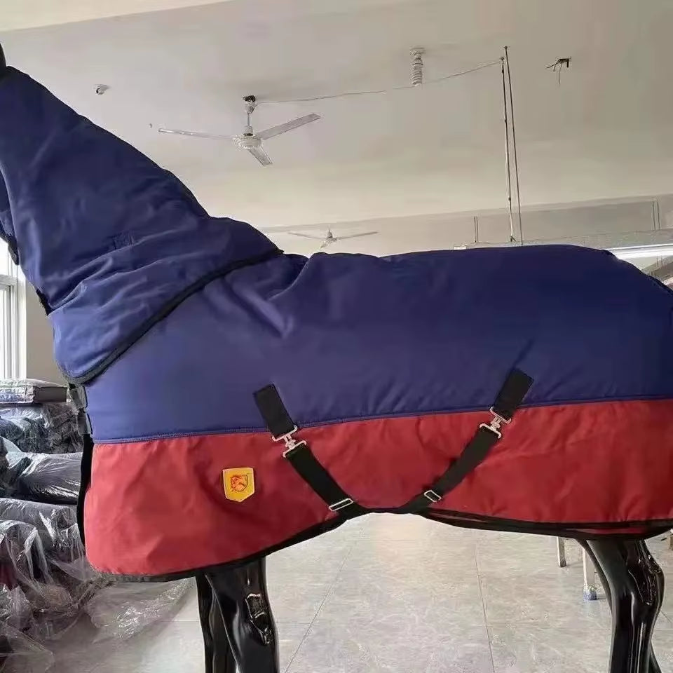 Coperta invernale impermeabile per cavallo con collo – vista 7