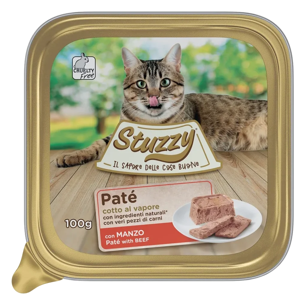 Cibo umido per gatti Mister Stuzzy Cat manzo, vaschetta 100 g