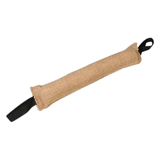 Salsicciotto in sisal con maniglia per cani, taglia L, 30 cm