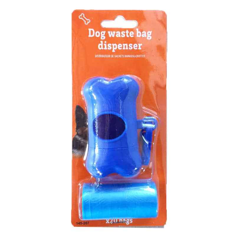 Porta sacchetti blu per cani