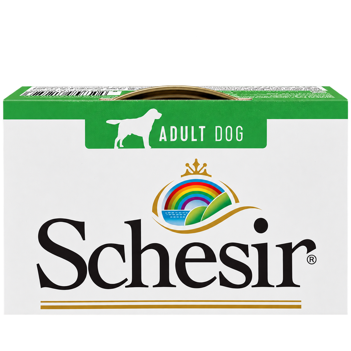 Parte superiore della confezione Schesir filetti di pollo con dicitura Adult Dog