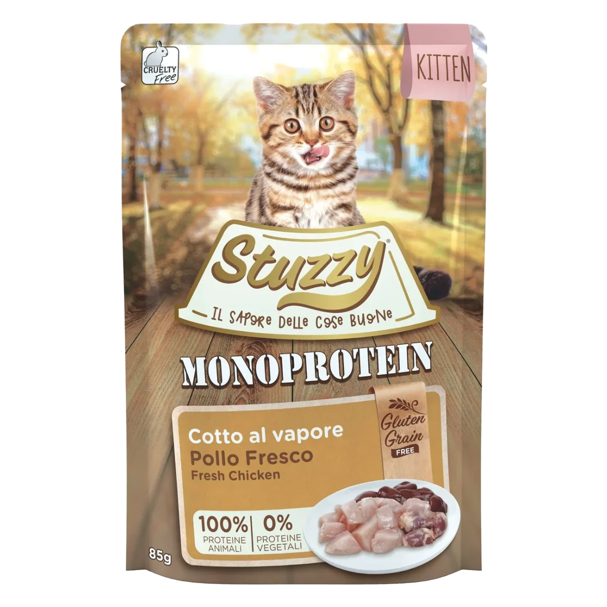 Cibo umido per gattini Stuzzy Grain Free Monoprotein, 85 g