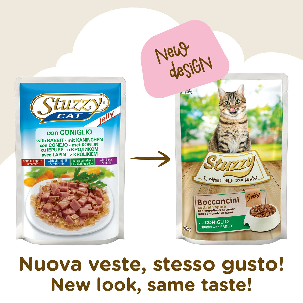 Cibo umido per gatti Stuzzy Cat coniglio, busta 85 g – immagine 2