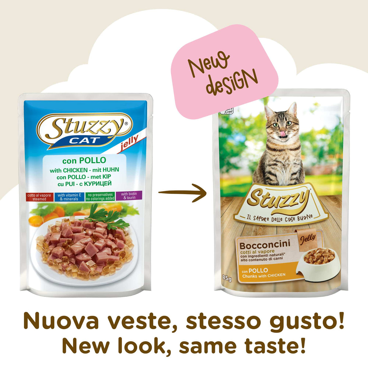 Cibo umido per gatti Stuzzy Cat pollo, busta 85 g – immagine 2