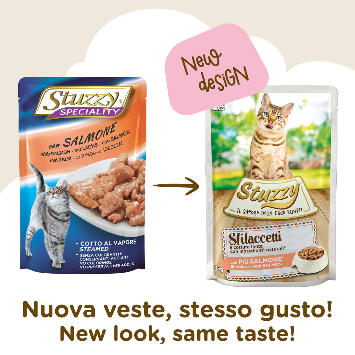 Cibo umido per gatti Stuzzy Cat Speciality salmone, busta 85 g – immagine 2
