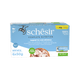 Cibo umido per gatti Schesir tonno con branzino, 6 × 50 g, multipack