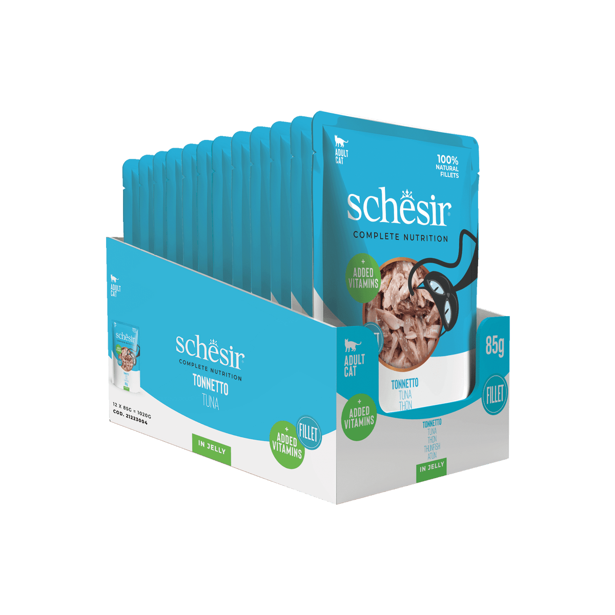 Cibo umido per gatti Schesir tonno, busta 85 g – immagine 3