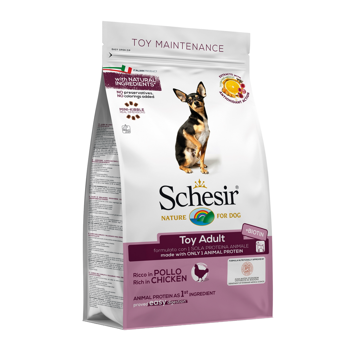 Crocchette per cani Schesir Toy Adult pollo, 2 kg