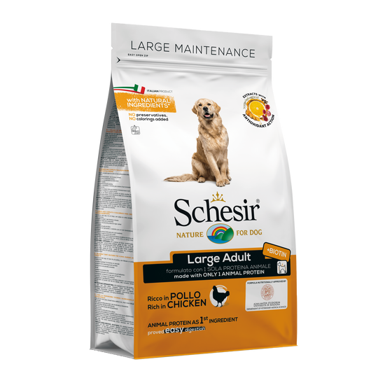 Crocchette per cani Schesir Large pollo, 3 kg