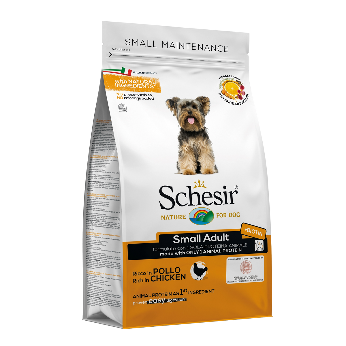Crocchette per cani Schesir Small Mantenimento pollo, 800 g