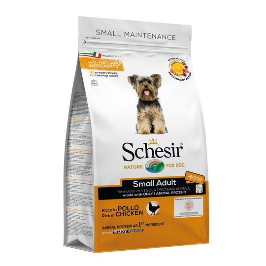 Crocchette per cani Schesir Small Mantenimento pollo, 800 g