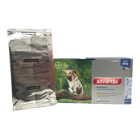 Pipette antiparassitarie per cani Advantix oltre 25 kg, 4 pipette (blister)