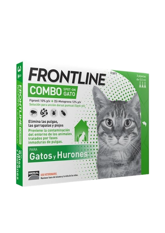 Frontline Combo per gatti e furetti, 3 pipette in blister