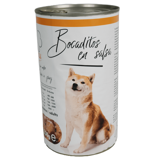 Bocconcini di manzo per cani, lattina da 1230 g