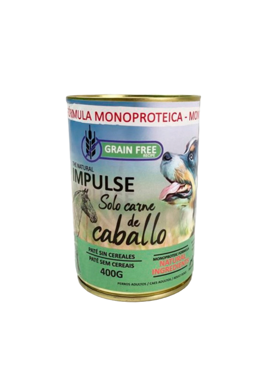 Cibo umido per cani Natural Impulse con cavallo, lattina 400 g