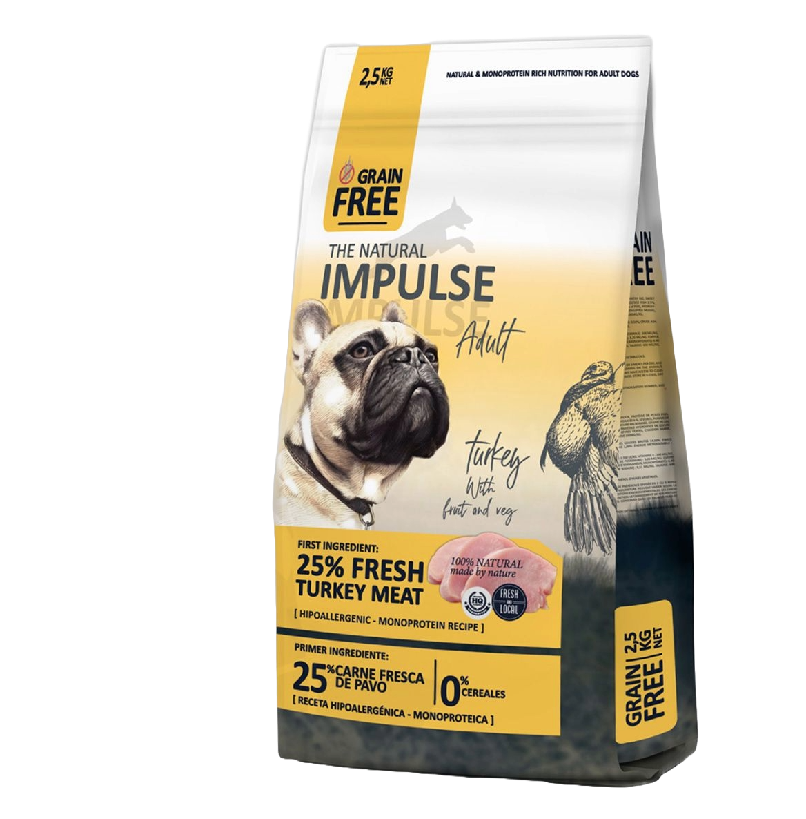 Crocchette per cani grain free Impulse tacchino, 2,5 kg