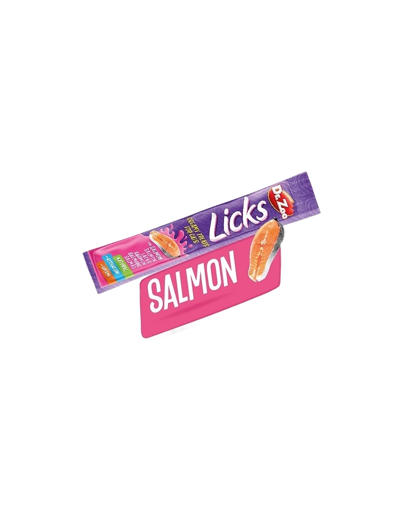 Dr. Zoo Licks salmone, 4 × 15 g