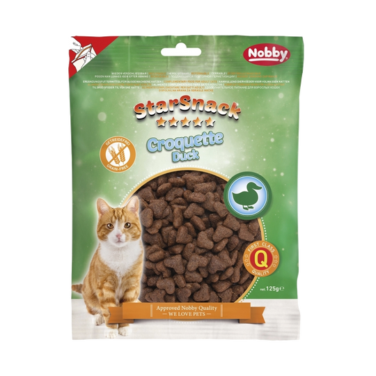 Snack per gatti StarSnack Croquette grain free all’anatra, 125 g