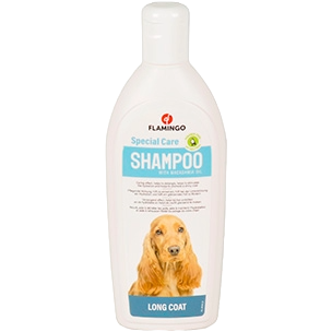 Shampoo per cani a pelo lungo Flamingo con olio di macadamia