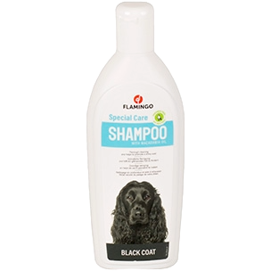 Shampoo per cani a pelo scuro Flamingo con olio di macadamia