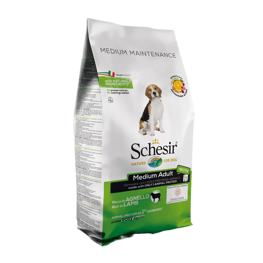 Crocchette per cani Schesir Medium agnello, 12 kg