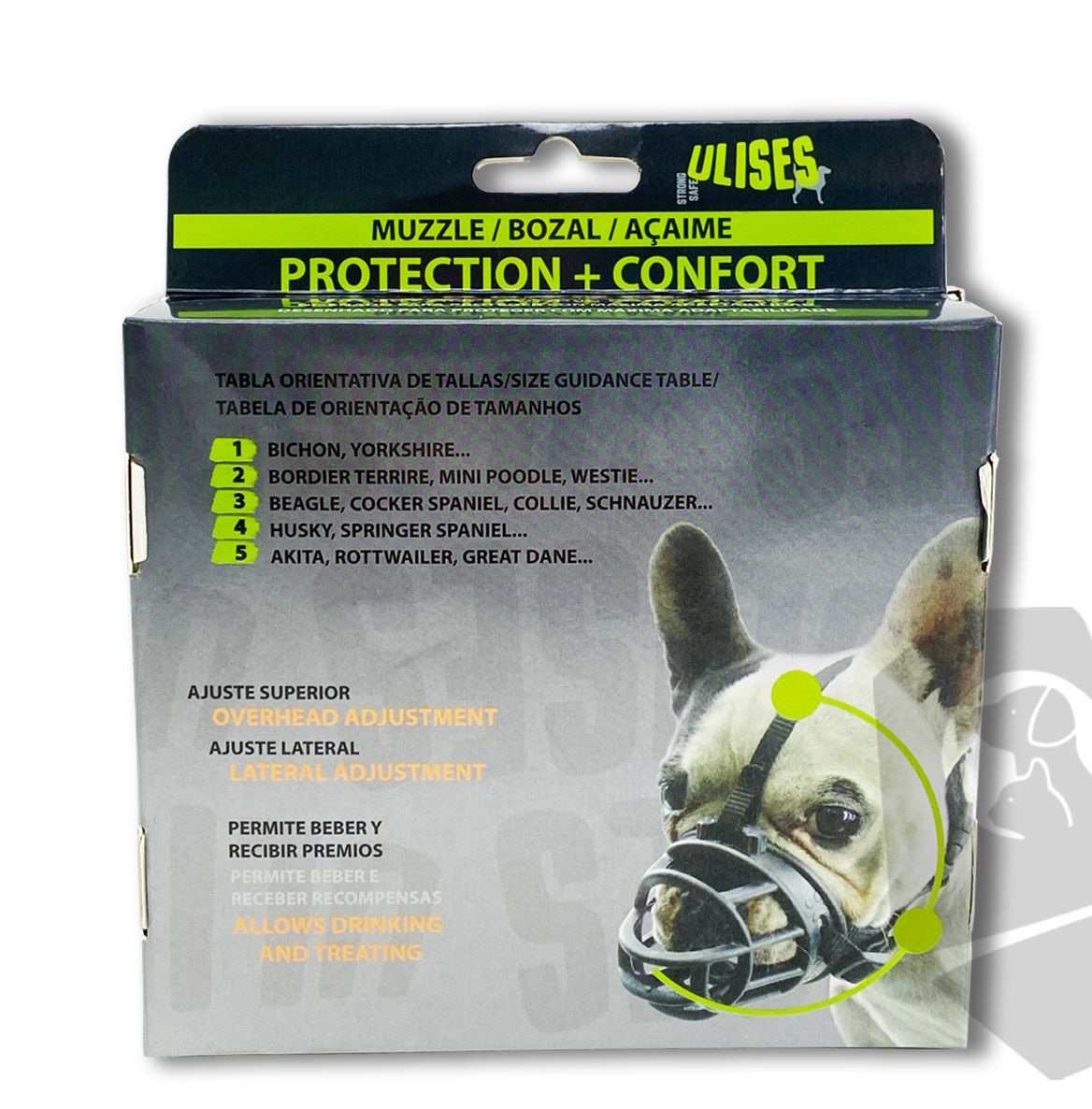 Museruola elastica in silicone per cani