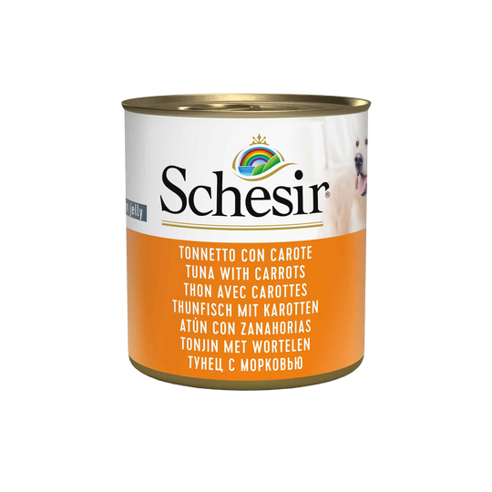 Cibo umido per gatti Schesir tonno con carote, lattina 285 g