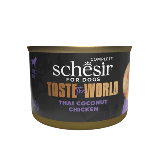 Cibo umido per cani Schesir pollo con latte di cocco, 150 g