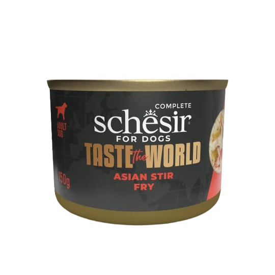 Cibo umido per cani Schesir pollo con saltato asiatico, 150 g