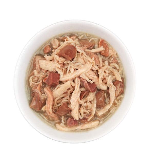 Cibo umido per gatti Schesir After Dark pollo con anatra, 80 g