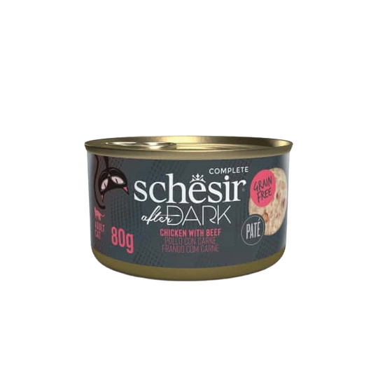 Cibo umido per gatti Schesir After Dark paté pollo con vitello, 80 g