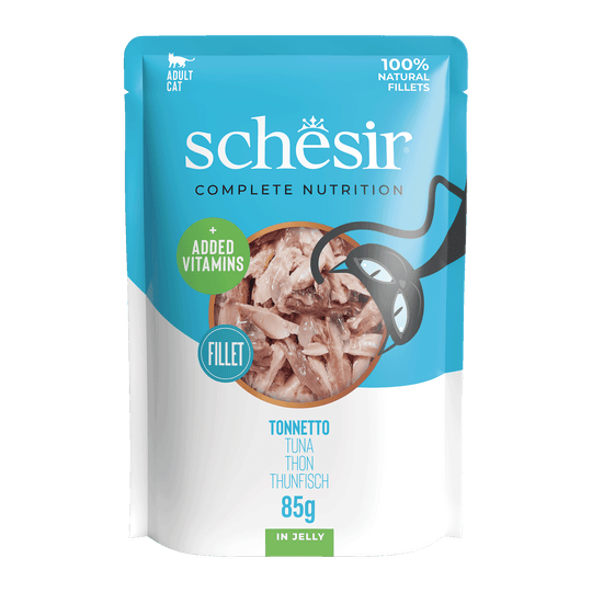 Cibo umido per gatti Schesir tonno, busta 85 g