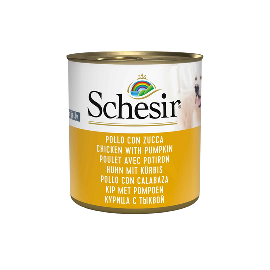 Cibo umido per gatti Schesir pollo con zucca, lattina 285 g